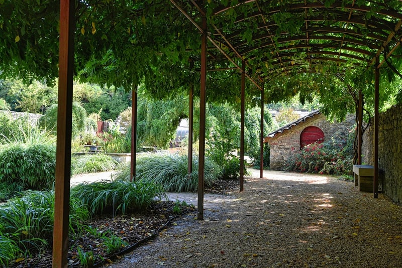 Arbor in a garden